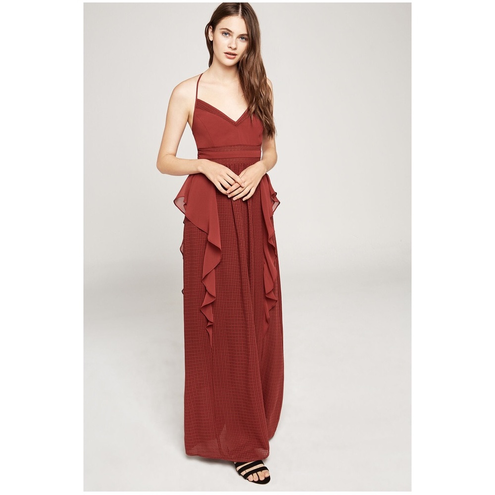 Bcbgeneration maxi ruby wine dress